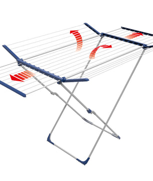 26 m Teleskop Wäscheständer Flügelwäscheständer Flügelwäschetrockner Jumbo XXL 2