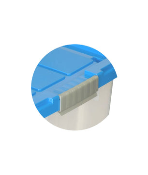 Aufbewahrungsbox mit Deckel und Rollen Kunststoffbox transparent azurblau Kiste durchsichtig 4x 2