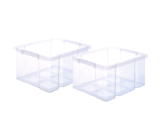 Drehstapelbox Stapelbox Transparent ohne Deckel 27L 44x35x24cm 2