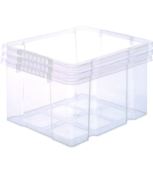 Stapelboxen ohne Deckel  Plastikkisten durchsichtige Box 3x