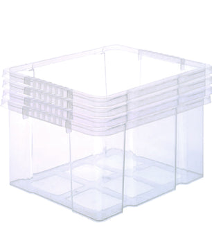 Stapelboxen  transparent Plastikkisten durchsichtige Box 4x