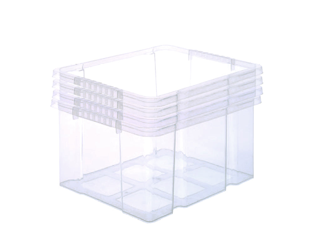 Stapelboxen  transparent Plastikkisten durchsichtige Box 4x