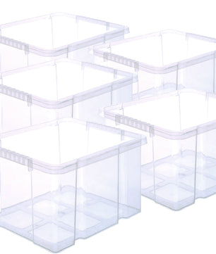 Stapelboxen transparent Plastikkisten durchsichtige Box 5x
