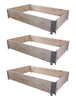 BigDean 3x Hochbeet Palettenrahmen 120x80x20cm groß - Holzrahmen faltbar, steckbar & stapelbar - ideal für Pflanzen, Blumen, Obst, Gemüse & Kräuter