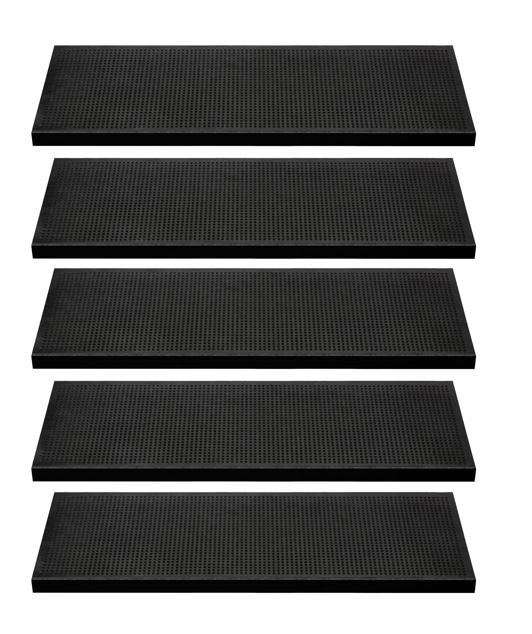Stufenmatten 5er Set Gummi Länge 75 cm