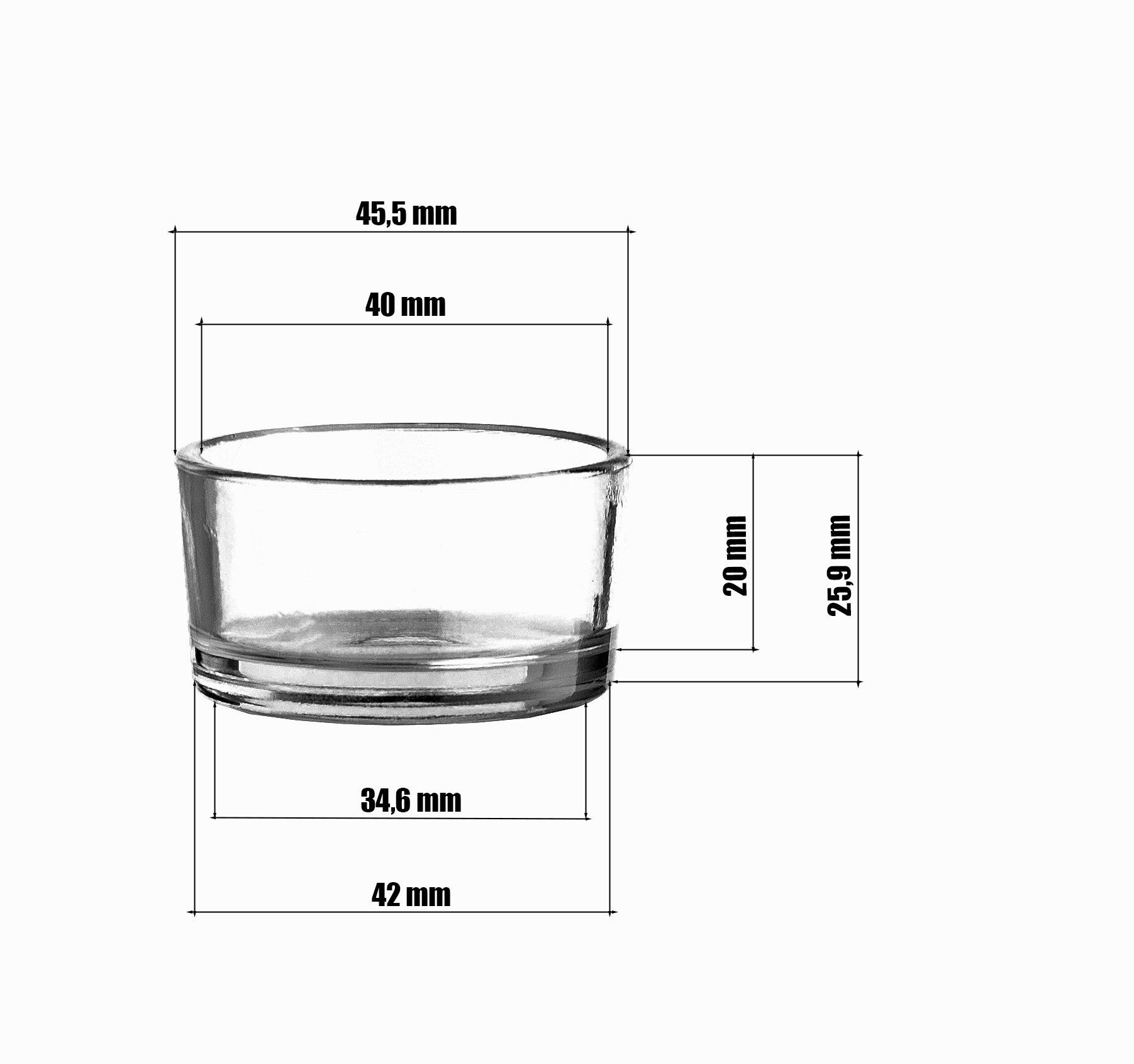 Teelichthalter Glas 132x 4