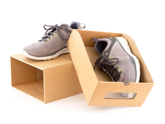 BigDean 20 Stück Aufbewahrungsbox mit Sichtfenster Stapelbar Schuhaufbewahrung Storage Box Schuhbox Schuhkarton Schuhschachtel Allzweckbox Schublade Pappe aus Kraftpapier image 2