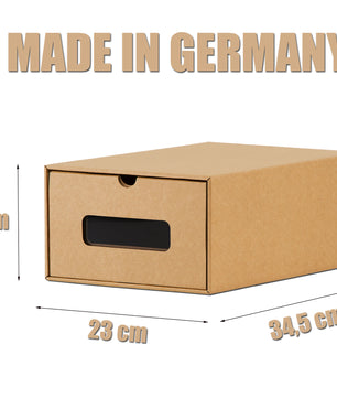 Aufbewahrungskarton 30x Faltboxen Regal stapelbar mit Schublade   Fenster 4