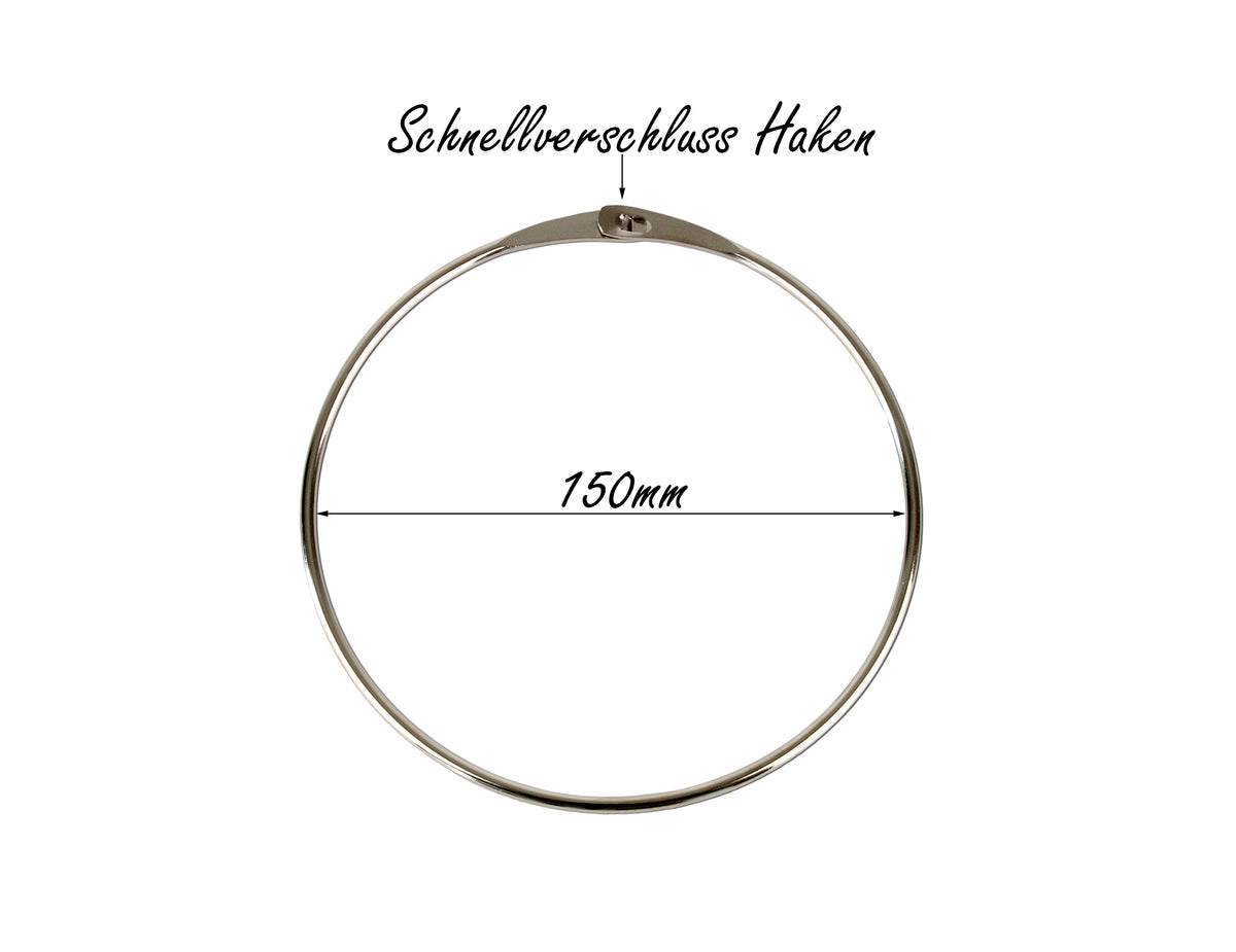 BigDean 2x Warenring Schlüsselring 150mm Ring mit Schnellverschluss image 3
