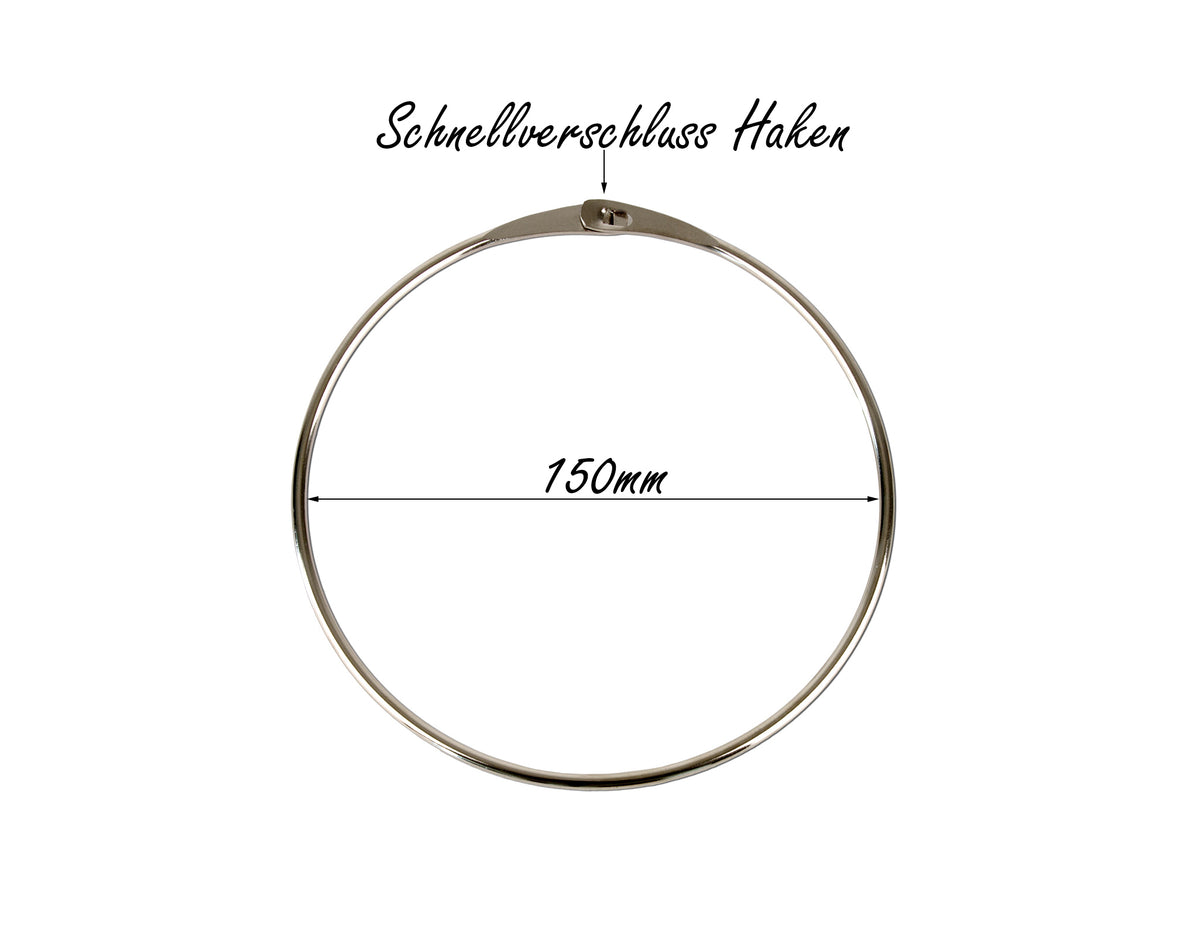 BigDean 4x Warenring Schlüsselring 150mm Ring mit Schnellverschluss image 3