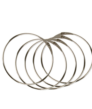 5x Warenring Schlüsselring 150mm Ring mit Schnellverschluss