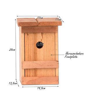 3x Nistkasten Meisen Meisennistkasten Nistkästen Vogelhaus Vogelhäußchen Massivholz 25x14,5x12 cm  3