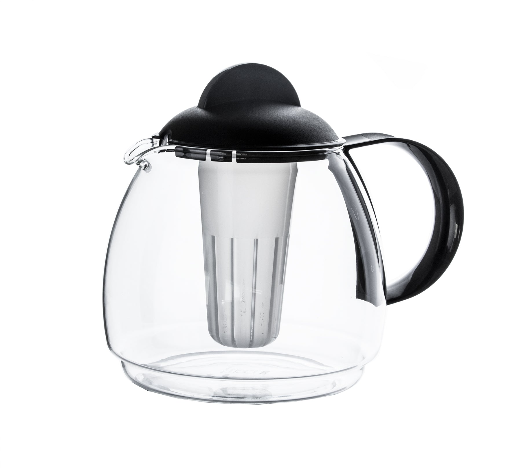 Boral Glas Teekanne Mikrowellenkanne 1,8L mit Teesieb