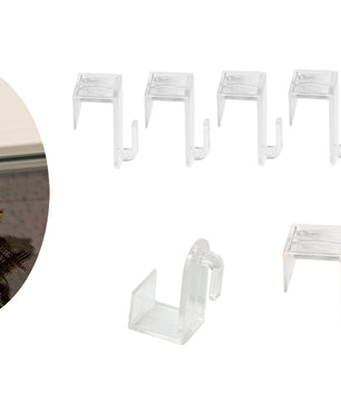 8er Set Fensterhaken Türhaken Transparent Kunststoff