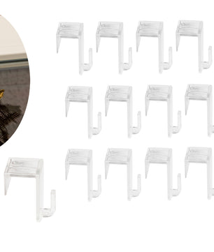 24er Set Fensterhaken Türhaken Transparent Kunststoff