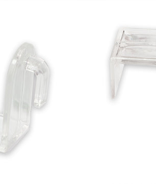24er Set Fensterhaken Türhaken Transparent Kunststoff 3