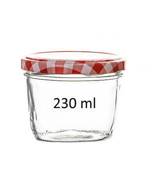 24x 230 ml Einweckgläser 6,8x8,5 cm 5