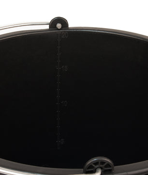 10x Baueimer 20 Liter Schwarz Putzeimer Literskala 2