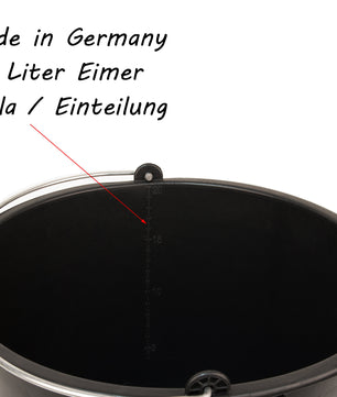 10x Baueimer 20 Liter Schwarz Putzeimer Literskala 3