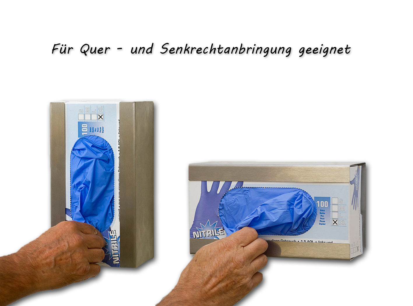 Wandhalter für Einmalhandschuhe Edelstahl 3