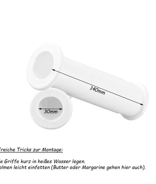 2x Schubkarrengriffe 30mm Kunststoff Rund 3