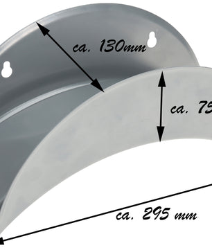 2x Gartenschlauchhalter aus Metall 29x13 cm Schlauchlänge bis 25 m  2
