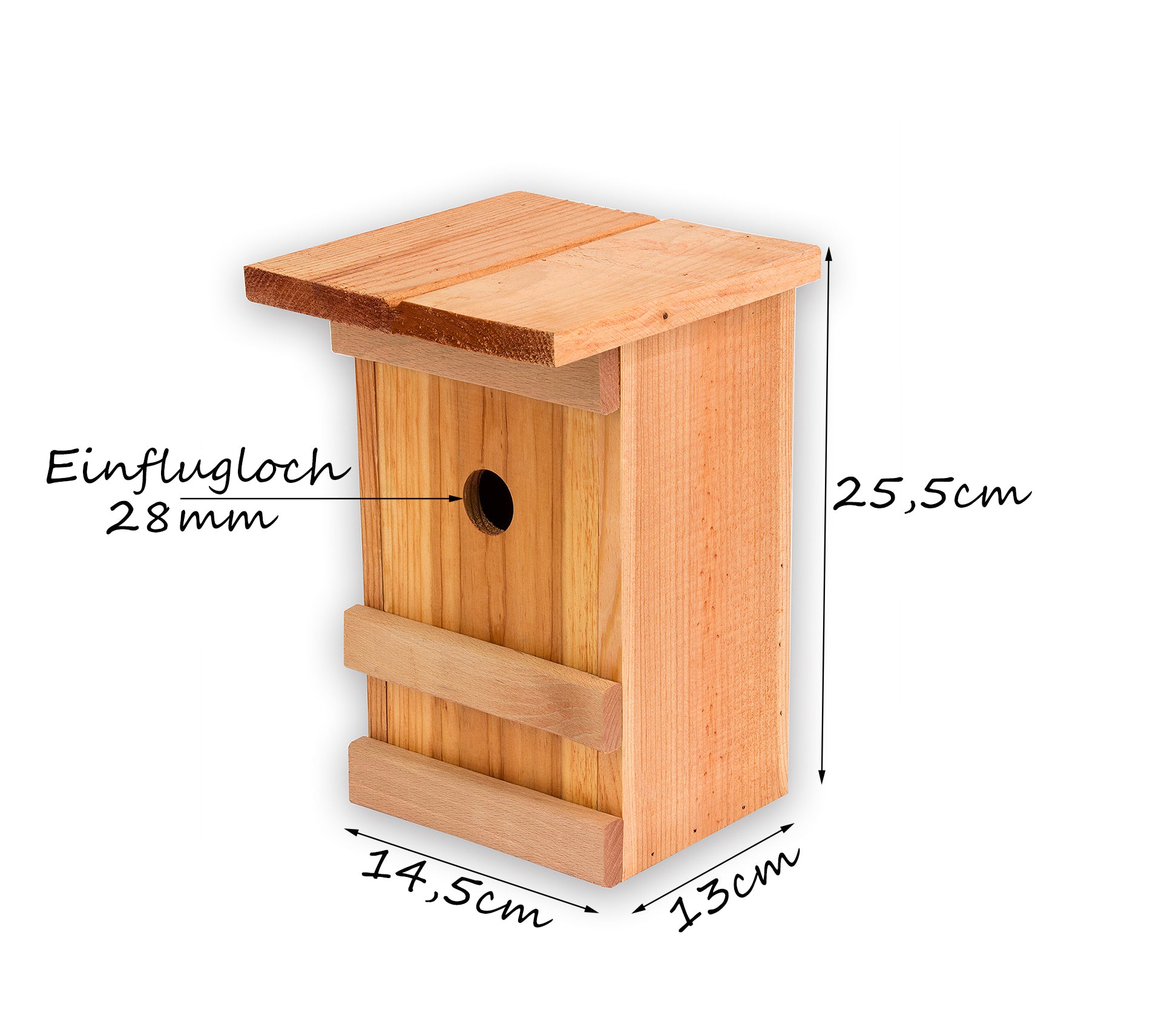 Nistkasten Meisen Meisennistkasten Nistkästen Vogelhaus Vogelhäußchen Massivholz 25,5 x 16 x 17 cm 5