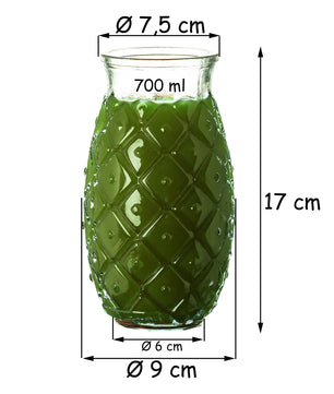 4 Trinkgläser Ananas-Look 700 ml Ananas-Design made in Spain recycling Glas 3
