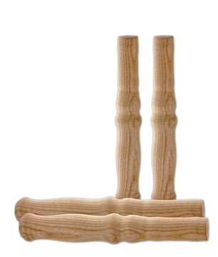 4 XXL Holzgriffe für Schiebkarre Schubkarre ca. 23,5 cm lang - Hochwertig, flexibel, bereichernd