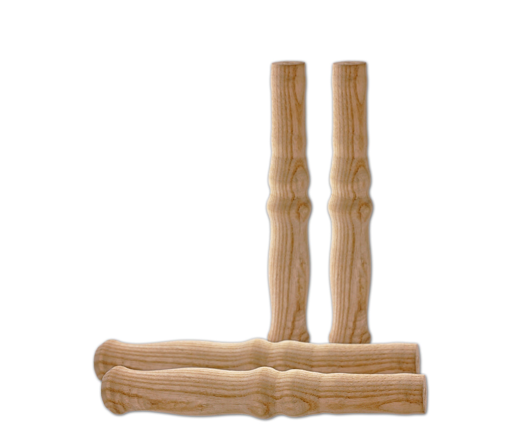 4 XXL Holzgriffe für Schiebkarre Schubkarre ca. 23,5 cm lang - Hochwertig, flexibel, bereichernd