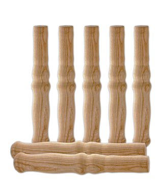 8 XXL Holzgriffe für Schiebkarre Schubkarre ca. 23,5 cm lang - Hochwertig, flexibel, bereichernd