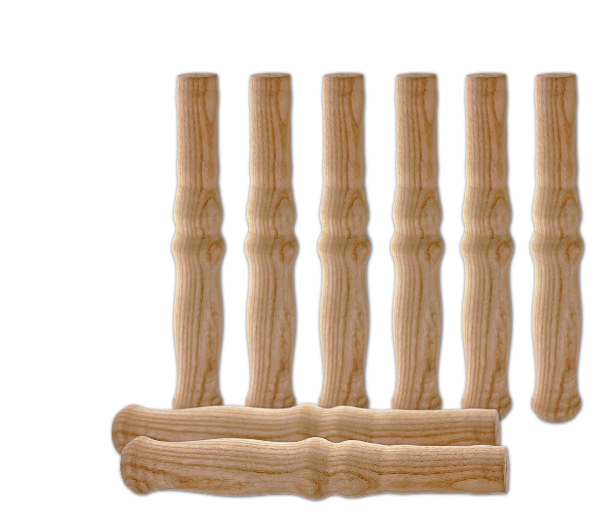 8 XXL Holzgriffe für Schiebkarre Schubkarre ca. 23,5 cm lang - Hochwertig, flexibel, bereichernd