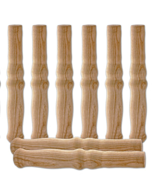10 XXL Holzgriffe für Schiebkarre Schubkarre ca. 23,5 cm lang - Hochwertig, flexibel, bereichernd