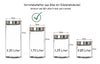 Vorratsgläser 2x 1,7 Liter Glas Schraubglas Lebensmittelglas Edelstahldeckel mit Schraubverschluss  22 x 11 cm Vorratsglas 6