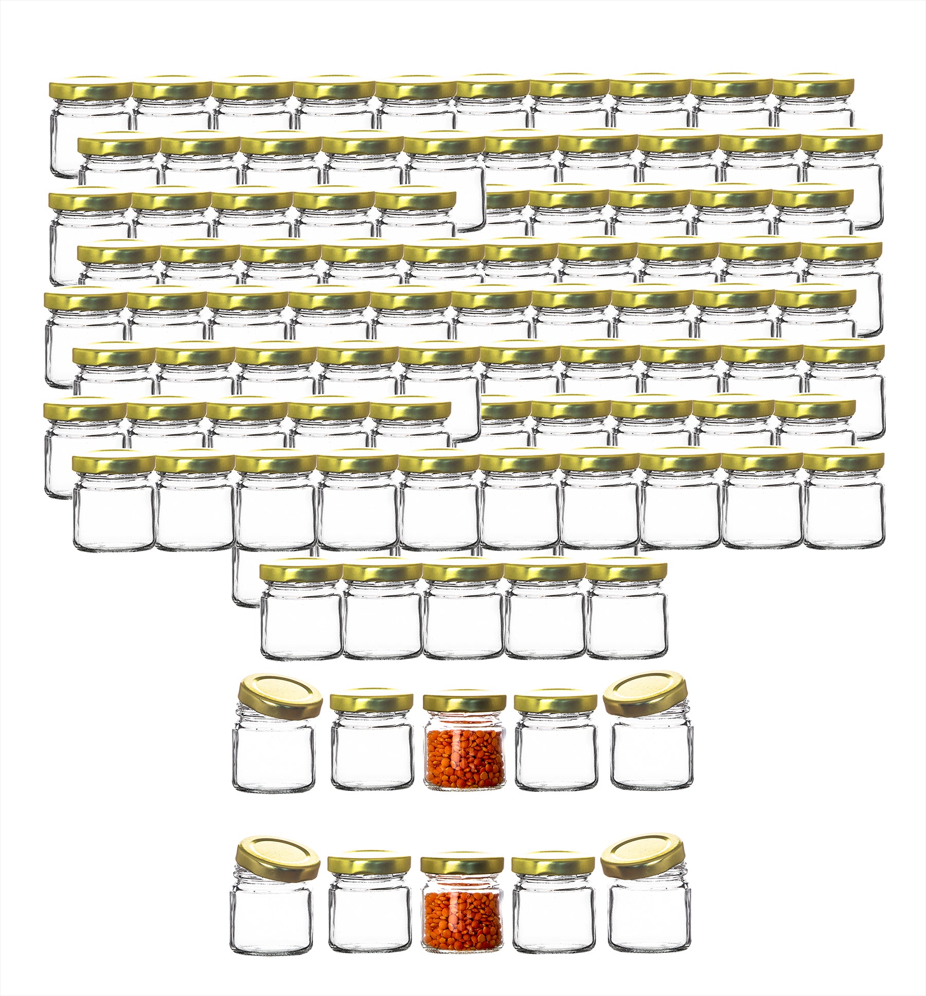 100x kleine Marmeladengläser 53 ml - Made in Germany