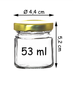 100x kleine Marmeladengläser 53 ml - Made in Germany 3