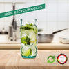 Trinkgläser im Tiki-Look Hawaii-Design 550ml [4er Set] aus 100% Recyclingglas | Partygläser 3