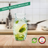 Trinkgläser im Ananas-Design 700ml [4er Set] aus 100% Recyclingglas | Partygläser für Longdrinks 3