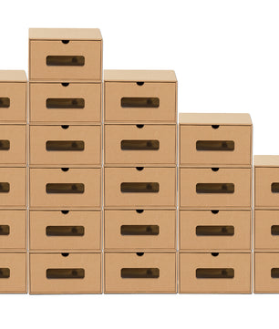 Schubladenbox Pappe 30x mit Sichtfenster stapelbar