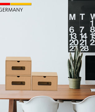 Schubladenbox Pappe 30x mit Sichtfenster stapelbar 3