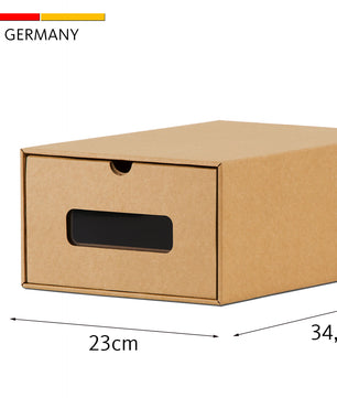 Schubladenbox Pappe 30x mit Sichtfenster stapelbar 5