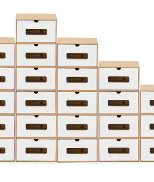 Schubladenbox Pappe 30x mit Sichtfenster stapelbar