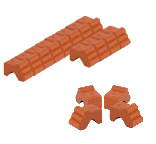 16x Blumentopf Füßchen Terracotta Braun Pflanzkübel Untersetzer extra stabile Kunststoff Füße 