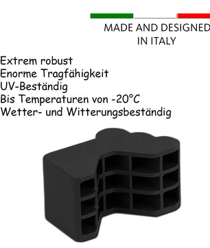 16x Blumentopf Füßchen Anthrazit Pflanzkübel Untersetzer extra stabile Kunststoff Füße 4