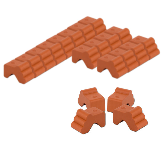 20x Blumentopf Füßchen Terracotta Braun Pflanzkübel Untersetzer extra stabile Kunststoff Füße 