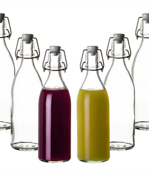 6x Glasflasche mit Bügelverschluss 500ml Draht-Bügelflasche zum Einkochen