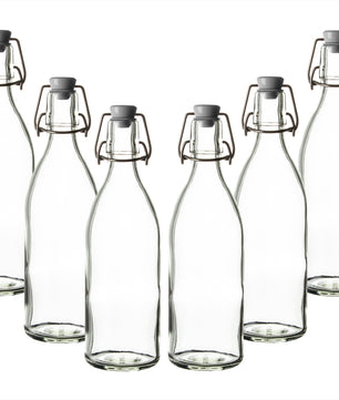 6x Glasflasche mit Bügelverschluss 500ml Draht-Bügelflasche zum Einkochen 2