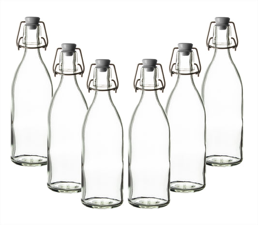 6x Glasflasche mit Bügelverschluss 500ml Draht-Bügelflasche zum Einkochen 2