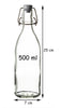 6x Glasflasche mit Bügelverschluss 500ml Draht-Bügelflasche zum Einkochen 5