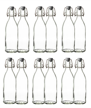 12x Glasflasche mit Bügelverschluss 500ml Draht-Bügelflasche zum Einkochen 2